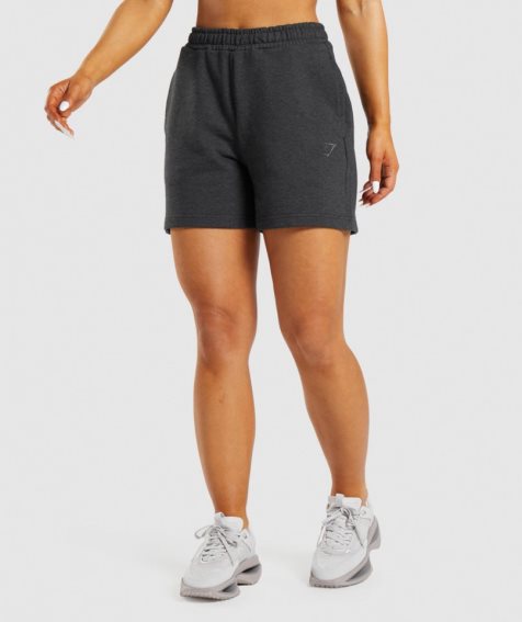 Women's Gymshark Rest Day Sweats Shorts Black | NZ 2PRQBY